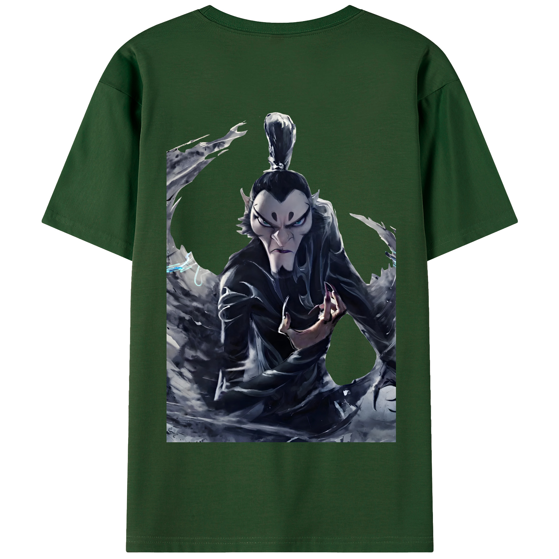 （画像用） Ne Zha 2 ナタ 魔童の大暴れ 綿100％半袖Tシャツ（背面プリント）